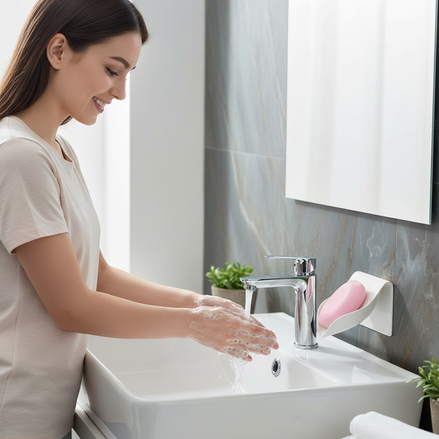 Multifunctional Soap Box Hanger Organizer – Wall-Mounted Bathroom Accessory