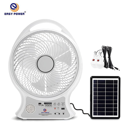 12-Inch Solar-Powered Fan | Ultimate Cooling for Outdoor Fun by Wave & Hang