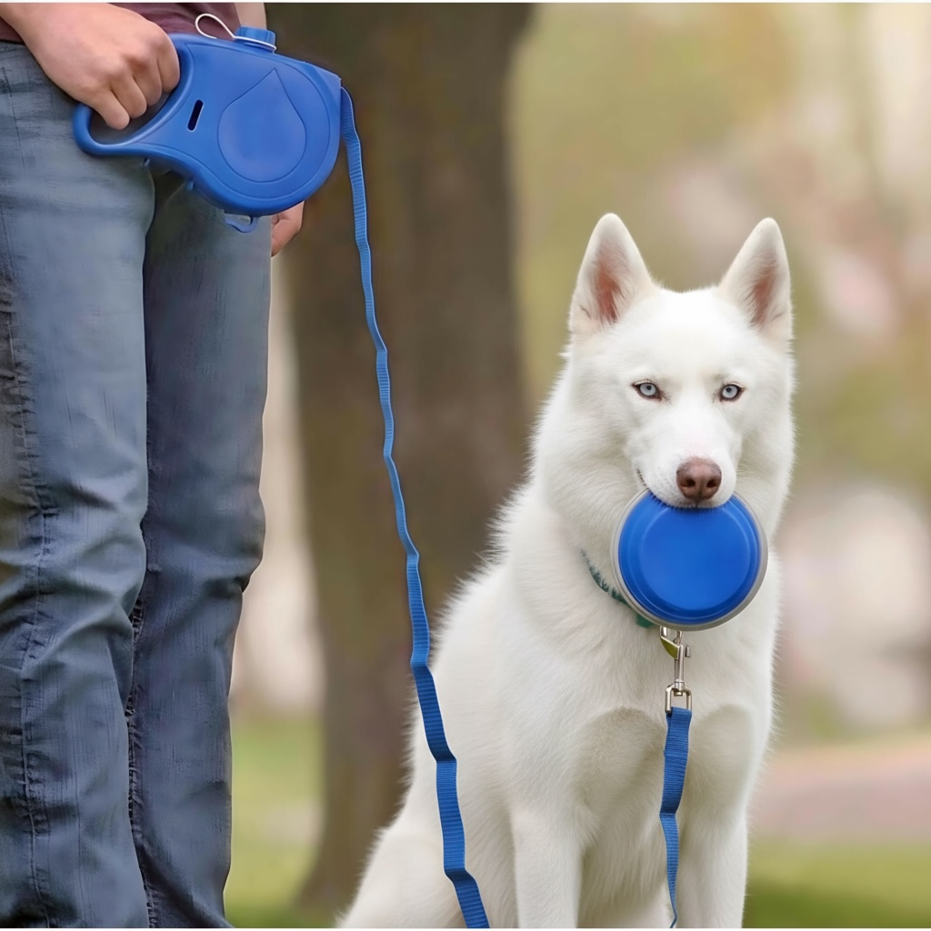 3-in-1 Dog Leash with Water Bottle – Ultimate Hydration Gear by Wave & Hang