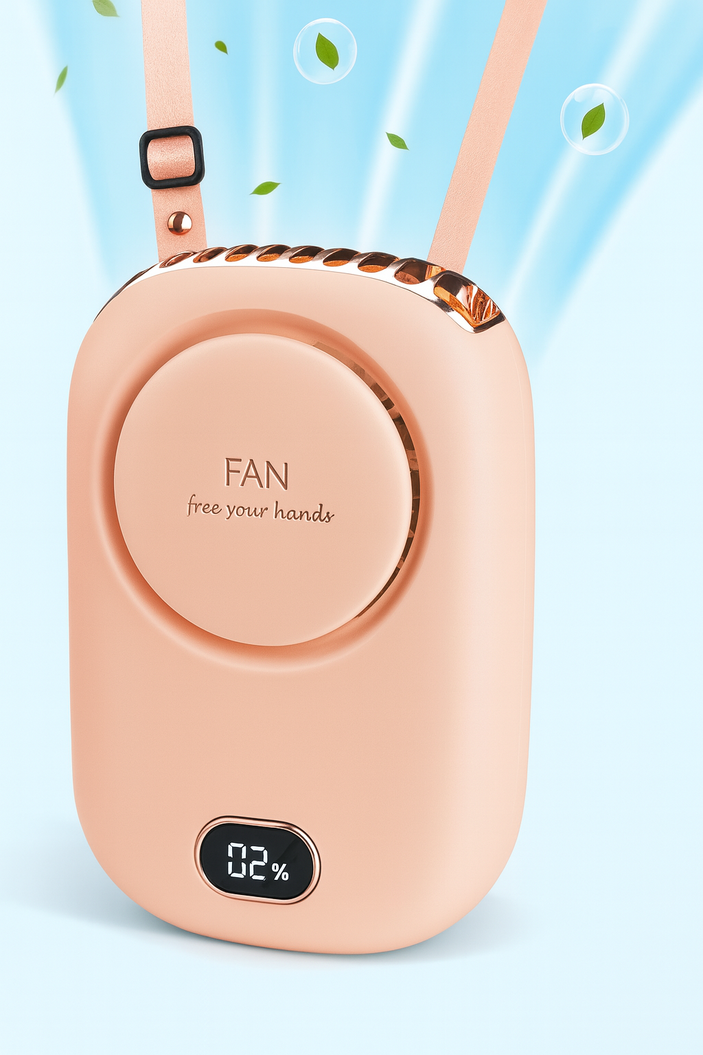 Portable Neck Fan USB Rechargeable Hands Free Mini Cooling Fan 135g Lightweight Ideal by Wave & Hang