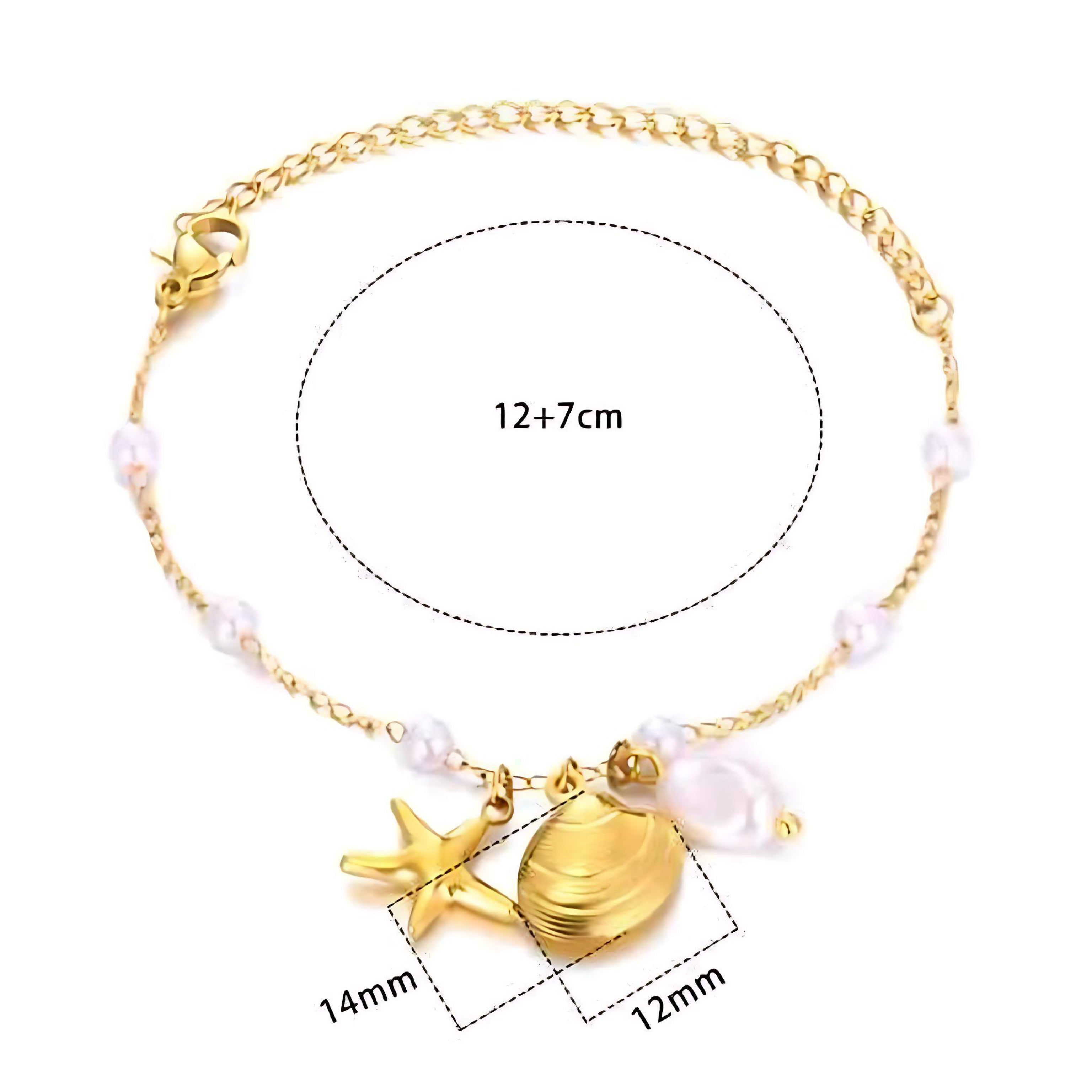 Ocean Charm Anklet – Seashell & Starfish Beach Jewelry by Wave & Hang