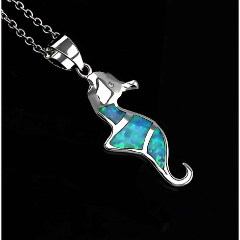 Blue Ocean Turtle Necklace – Elegant Ocean-Inspired Silver Pendant with Adjustable Chain