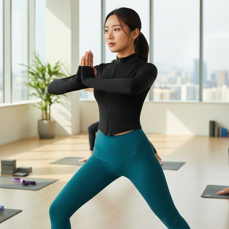 Women’s Long Sleeve Yoga Wear – Tight Fit, Breathable & Stretch by Wave & Hang