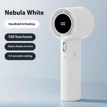 Portable Mini Handheld Fan USB Rechargeable Quiet With 6 Speeds Five Blade Cooling by Wave & Hang