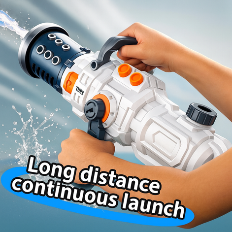 Gatling Hand-Crank Water Gun – Rapid-Fire Soaker for Ultimate Summer Battles by Wave & Hang