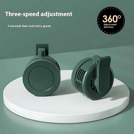 Mini USB Portable Fan – Compact, Quiet, Rechargeable with 3-Speed Settings by Wave & Hang