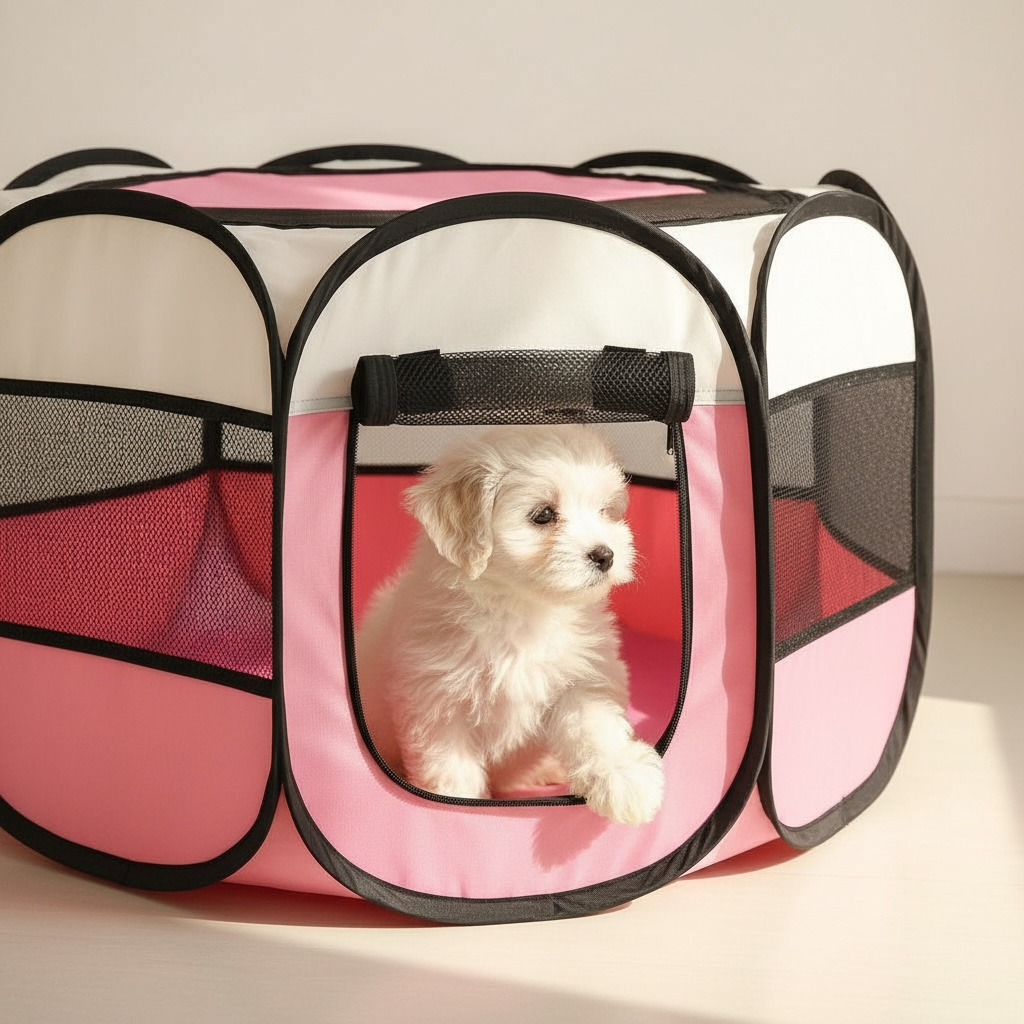 PetFusion Portable Pet Playpen – Foldable Indoor/Outdoor Safety Space