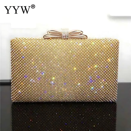 Silver Glitter Evening Clutch - Glamorous Handbag for Women by Wave & Hang