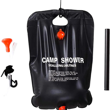 Solar Shower Bag by Brand Name - 5 Gallons with On/Off Shower Head