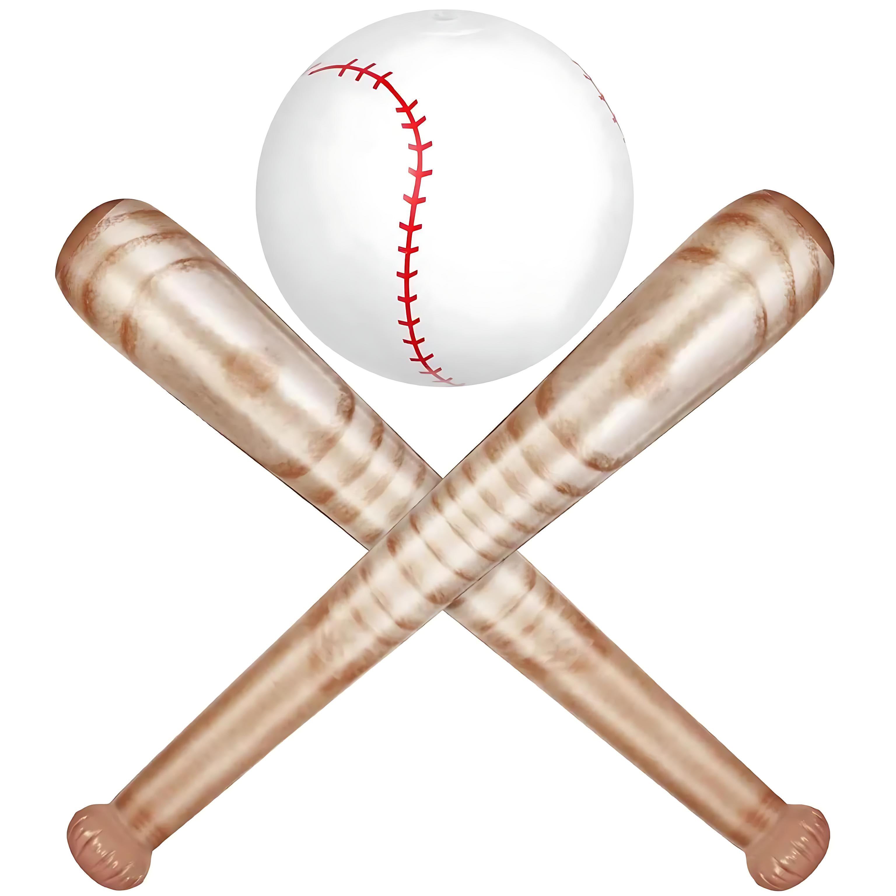 Lewtemi Baseball Beach Set - 3 Inflatable Pieces for Summer Fun