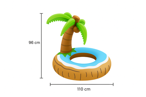 Floatay Extra Large Tropical Palm Tree Pool Float For Adults 48 Inch Coconut Tree Island Lounger by Wave & Hang