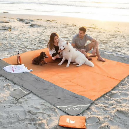 Covacure Extra Large Beach Blanket - Waterproof & Sandproof