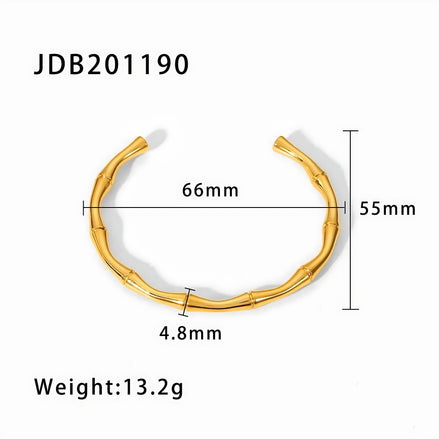 Vintage Stainless Steel Bracelet – Women’s Gold Bangle Jewelry