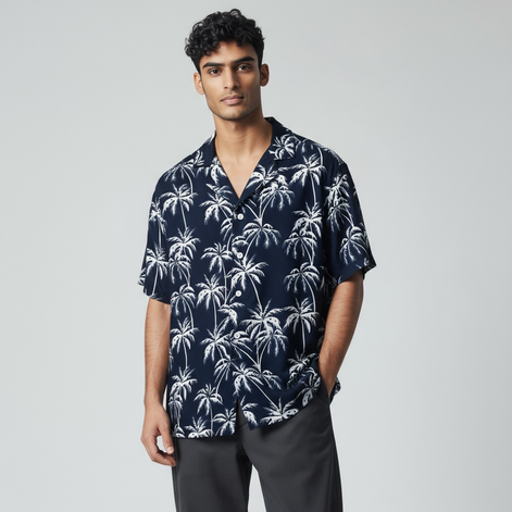 Men’s Floral Beach Shirt | Tropical Style for Summer Fun by Wave & Hang