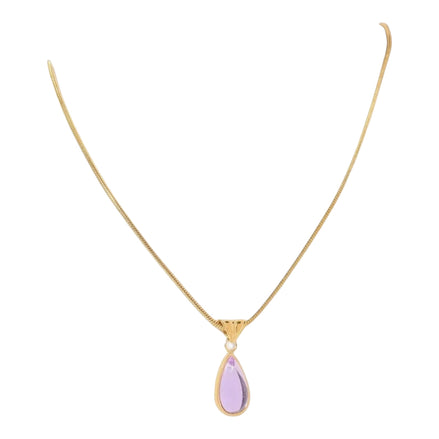 Blue Ocean Drop Necklace – Elegant Water Drop Pendant with Gold Chain | Ocean-Inspired Jewelry Gift for Women, Everyday & Special Occasions