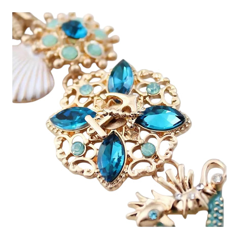 Ocean-Themed Starfish & Anchor Bracelet – 99 Carat Inspired Jewelry by Wave & Hang