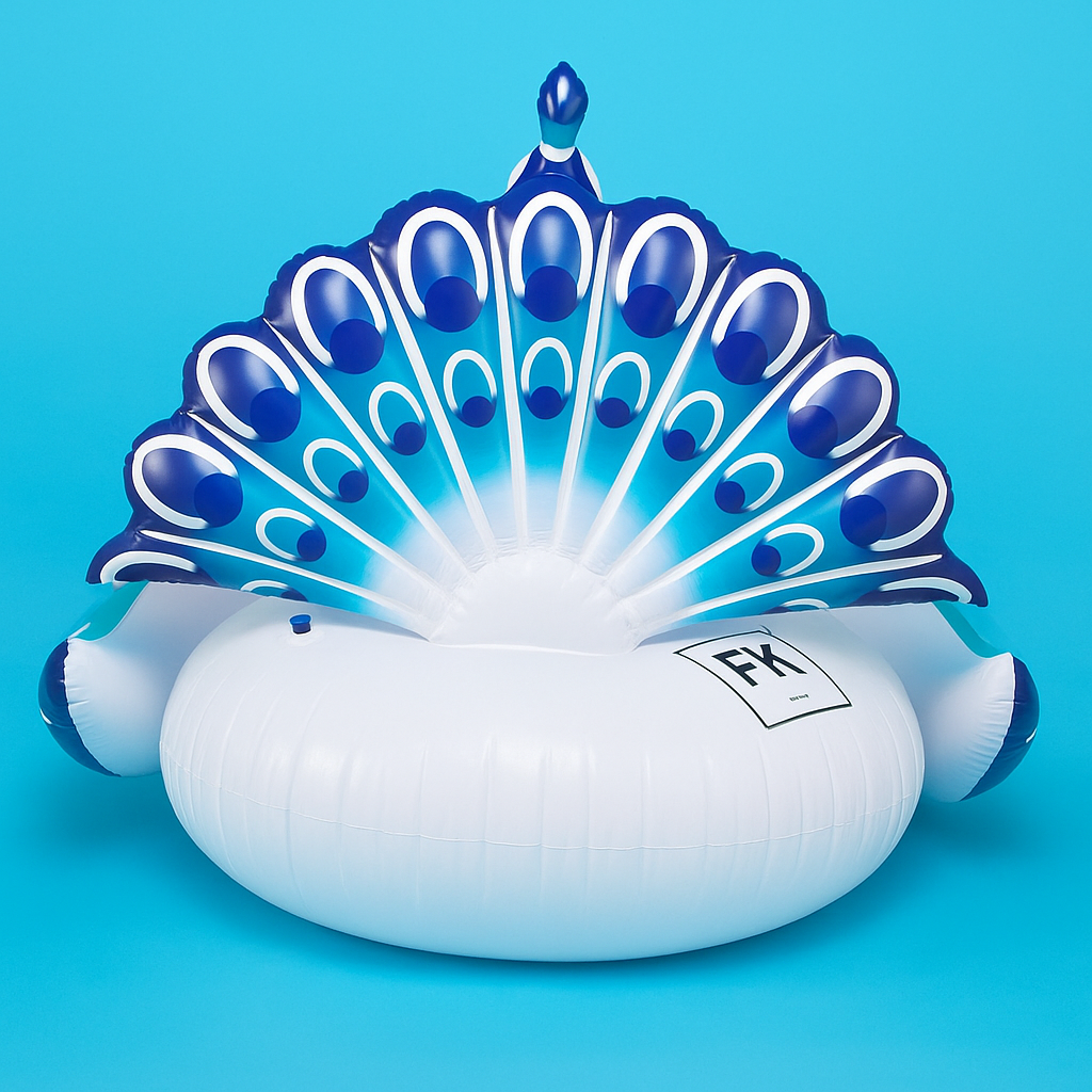 Inflatable Peacock Pool Float Giant Ride On 175x175 cm by Wave & Hang