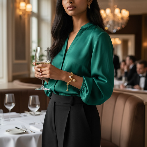 NEKOL Gold Ocean Charm Bracelet – 14K Gold Plated with Seashell & Pearl Charms by Wave & Hang