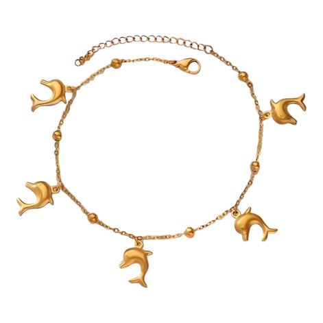 Ocean Charm Anklet – Seashell & Starfish Beach Jewelry by Wave & Hang