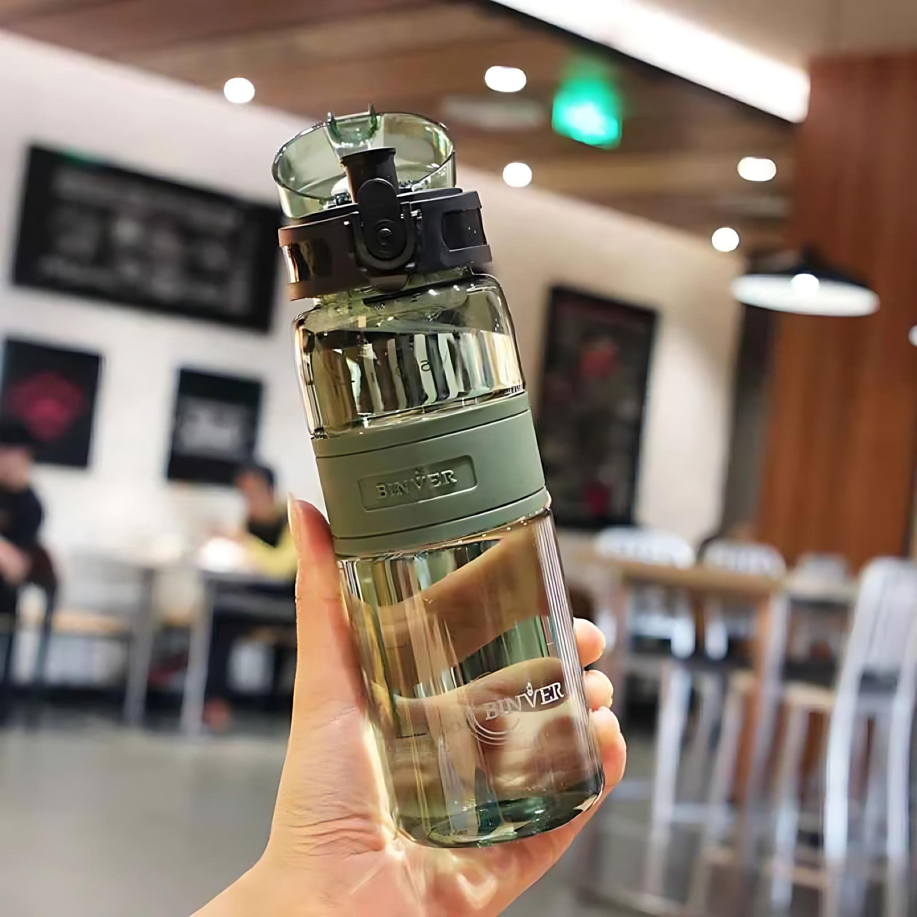 Sports Plastic Water Bottle 500ml BPA Free Heat Resistant Anti Fall Eco Friendly Hydration Bottle by Wave & Hang