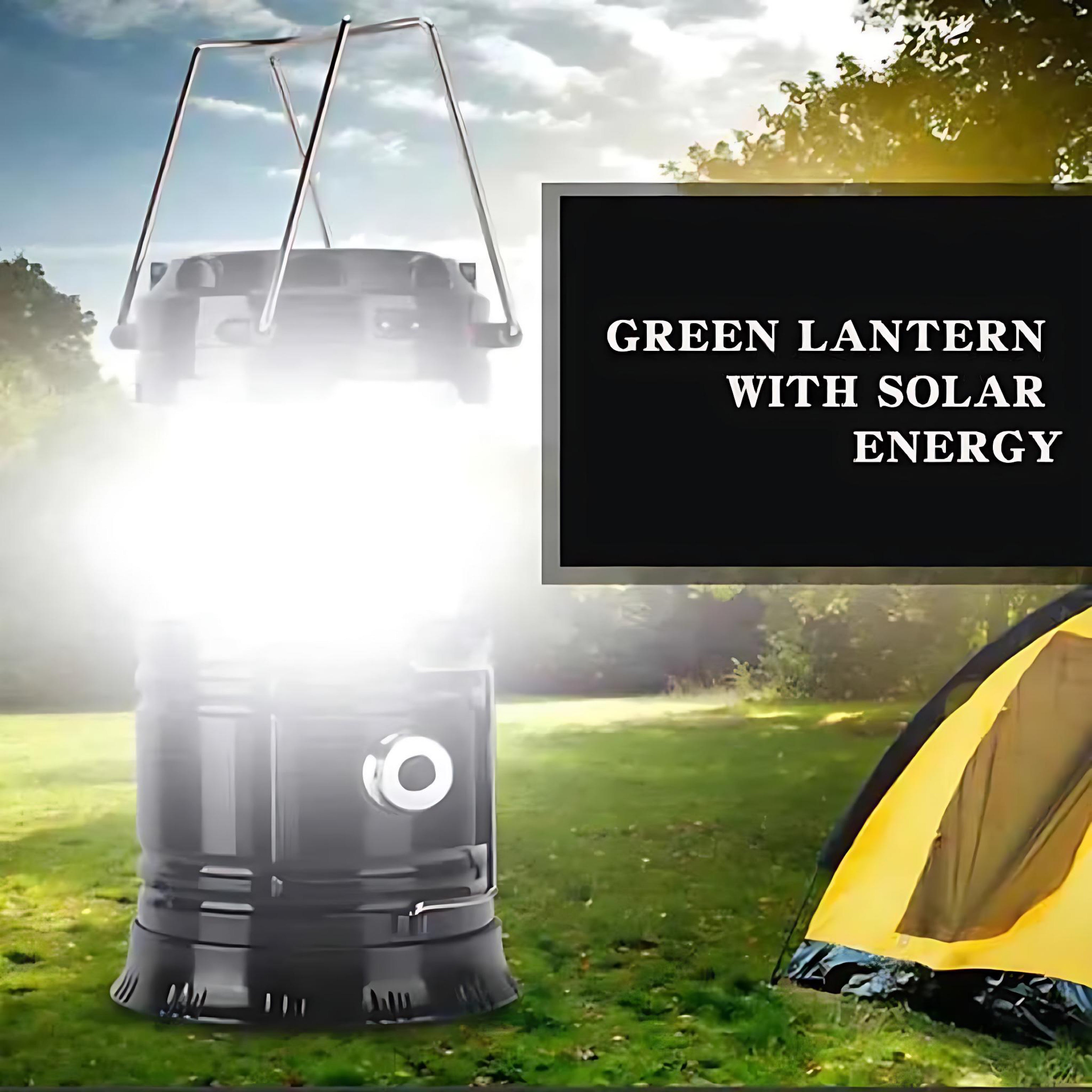 Solar Multi-Functional Camping Lantern with Charger – Retractable LED Light for Outdoor & Emergency Use by Wave & Hang
