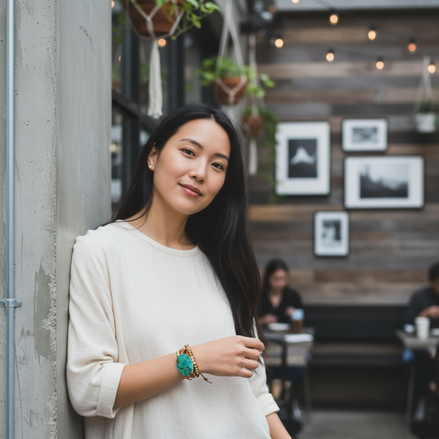 Bohemian Handmade Ocean Stone Bead Bracelet | Natural Stone Wrap Bracelet