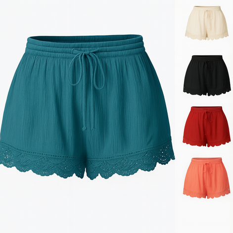 Plus Size Summer Women’s Casual Beach Shorts – Lightweight & Stylish by Wave & Hang