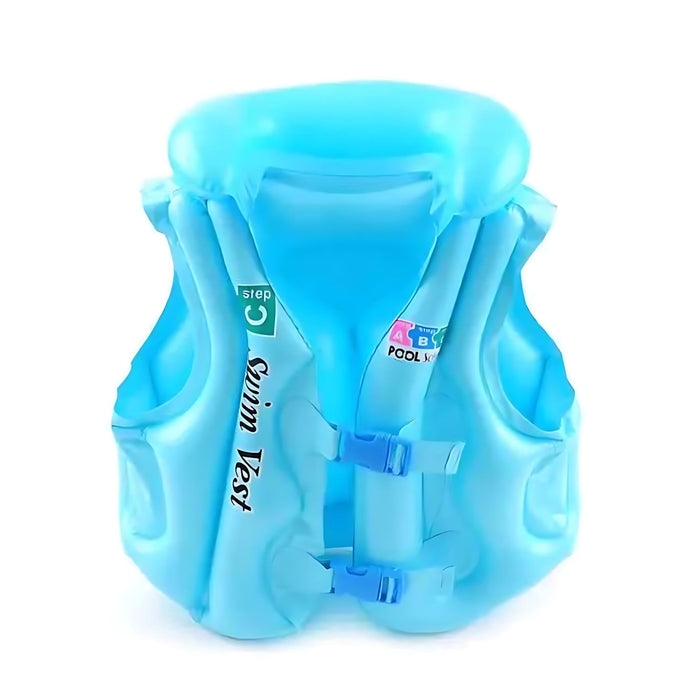 Kids Inflatable Life Jacket - Safe & Fun Swim Vest by AquaGuard by Wave & Hang