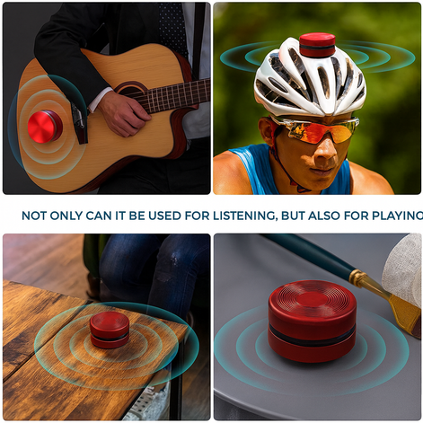 Compact Bone Conduction Bluetooth Speaker – Wireless TWS Stereo with FM & Mic by Wave & Hang