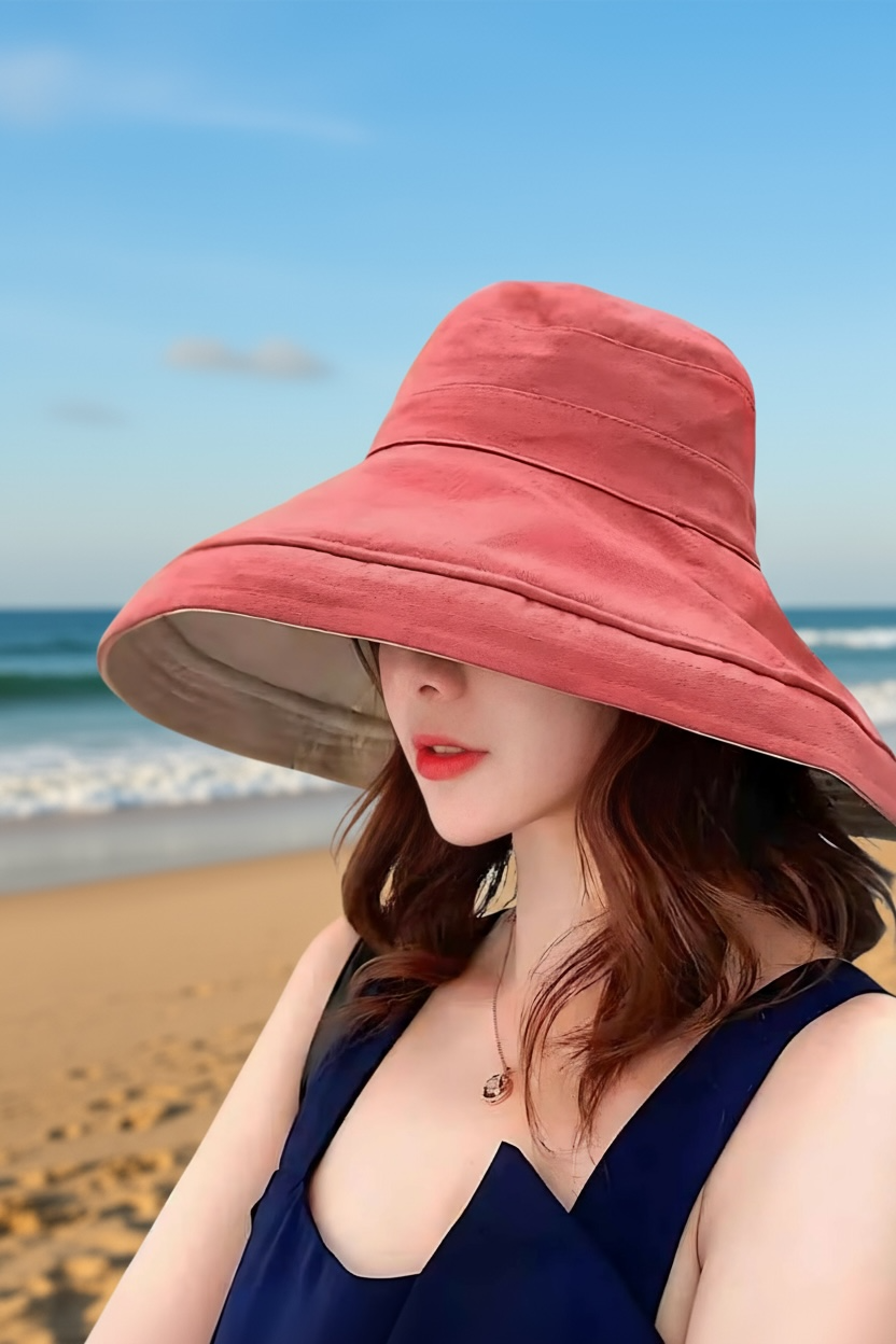 Women's UV Protection Sun Hat | Stylish Wide Brim Shield by Wave & Hang