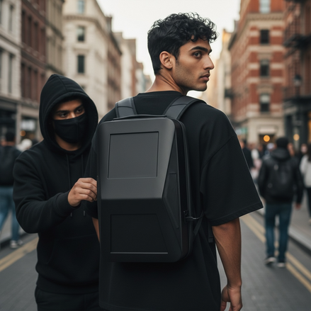 Cyber Laptop Backpack – Anti-Theft, Hard Shell, USB Charging, 14-Inch Travel Bag by Wave & Hang