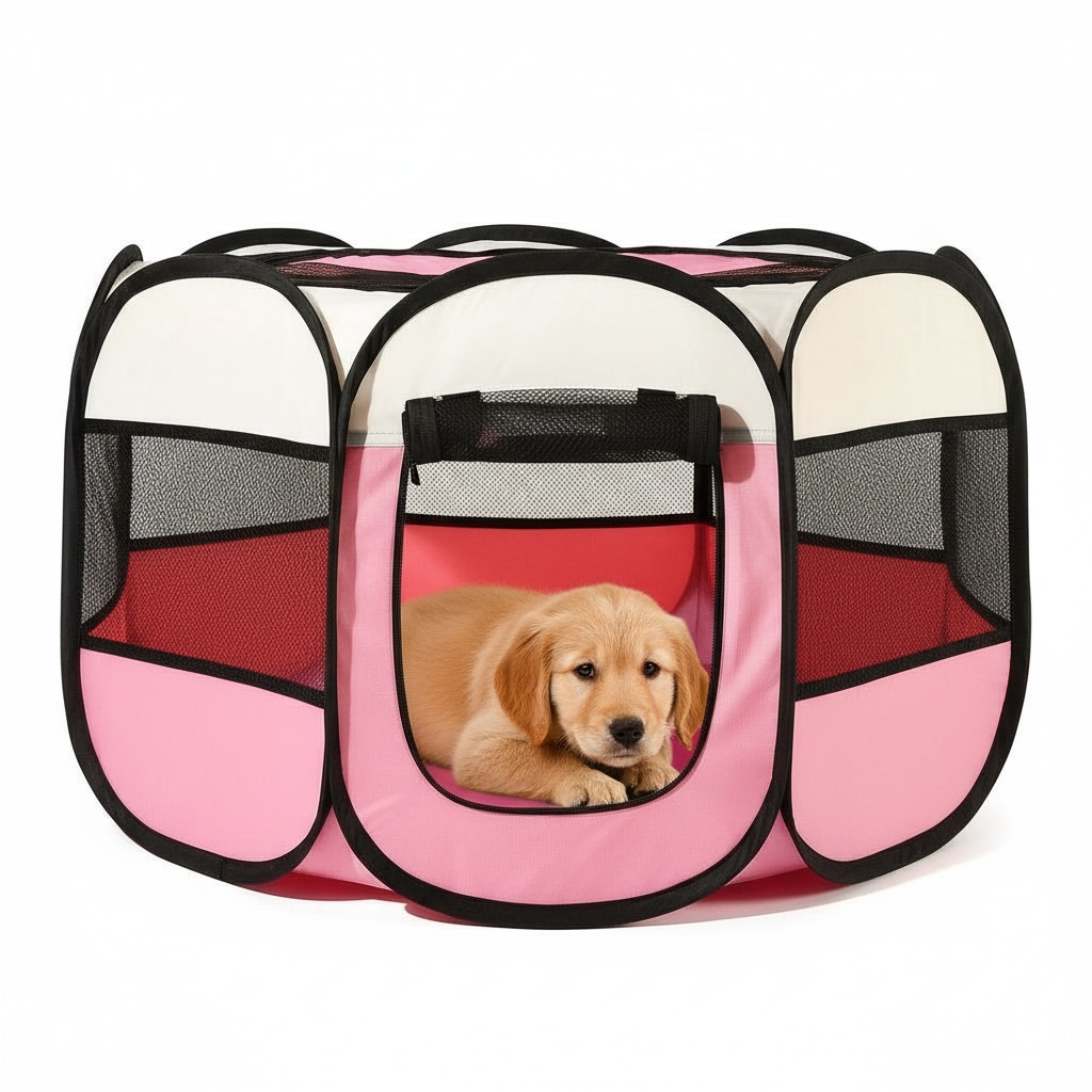 PetFusion Portable Pet Playpen – Foldable Indoor/Outdoor Safety Space