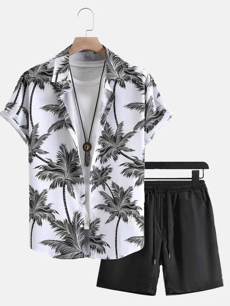 Men's 3D Print Beach Set | Tropical Style & Comfort by Wave & Hang