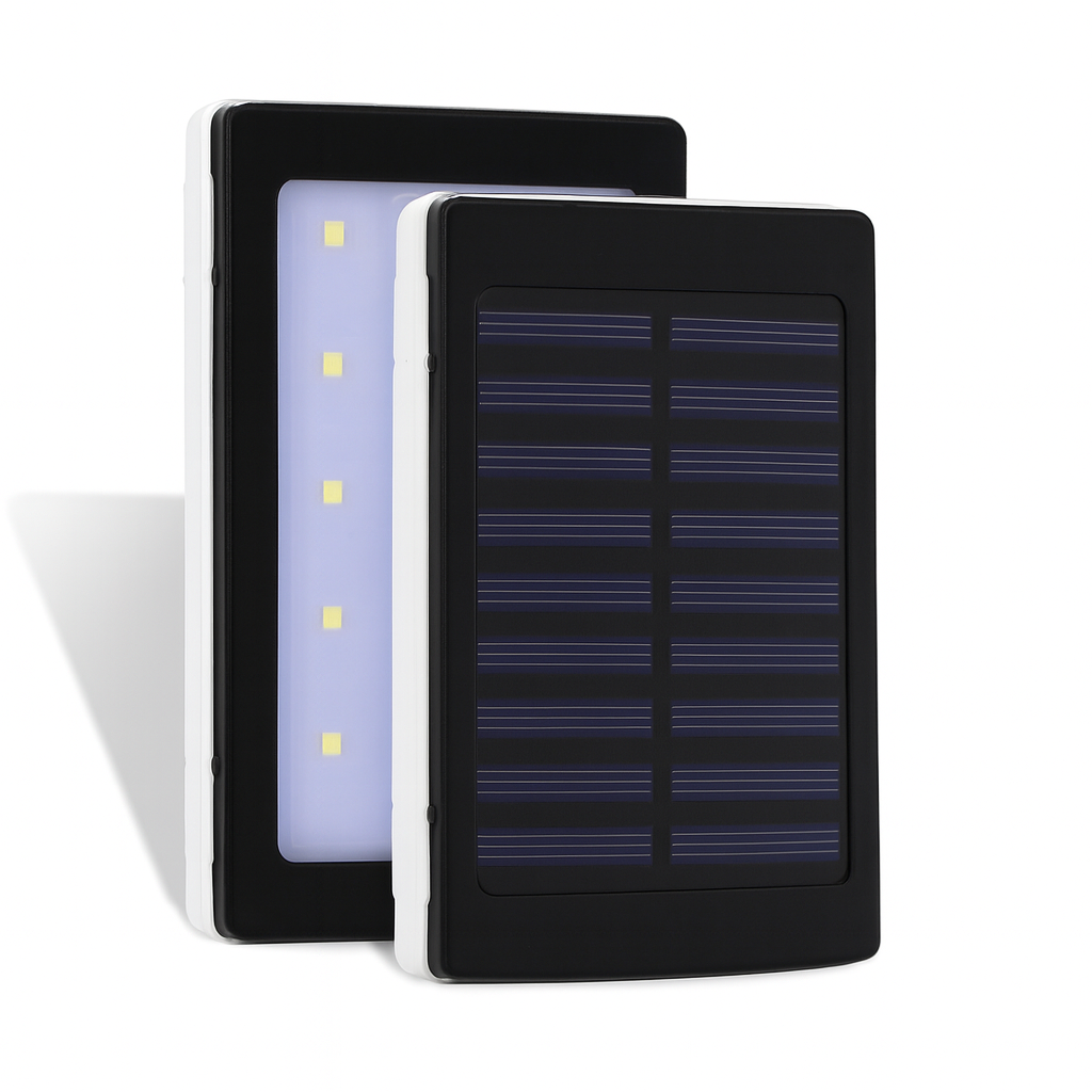 Solar Power Bank Portable Charger – 20000mAh Aluminum Alloy USB Battery Pack by Wave & Hang