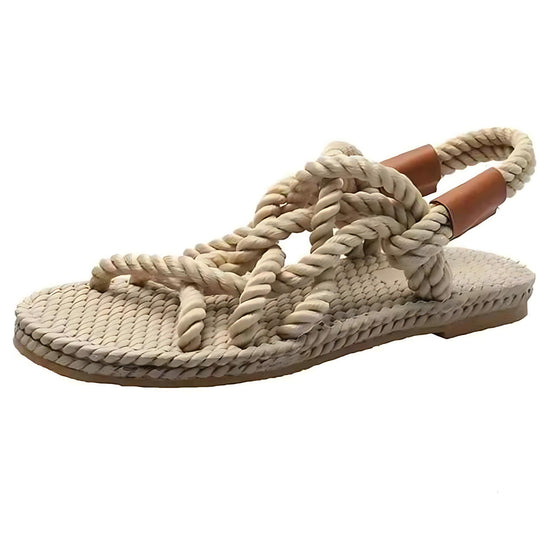 Boho Woven Rope Sandals: Stylish, Breathable Summer Flats for Women by Wave & Hang