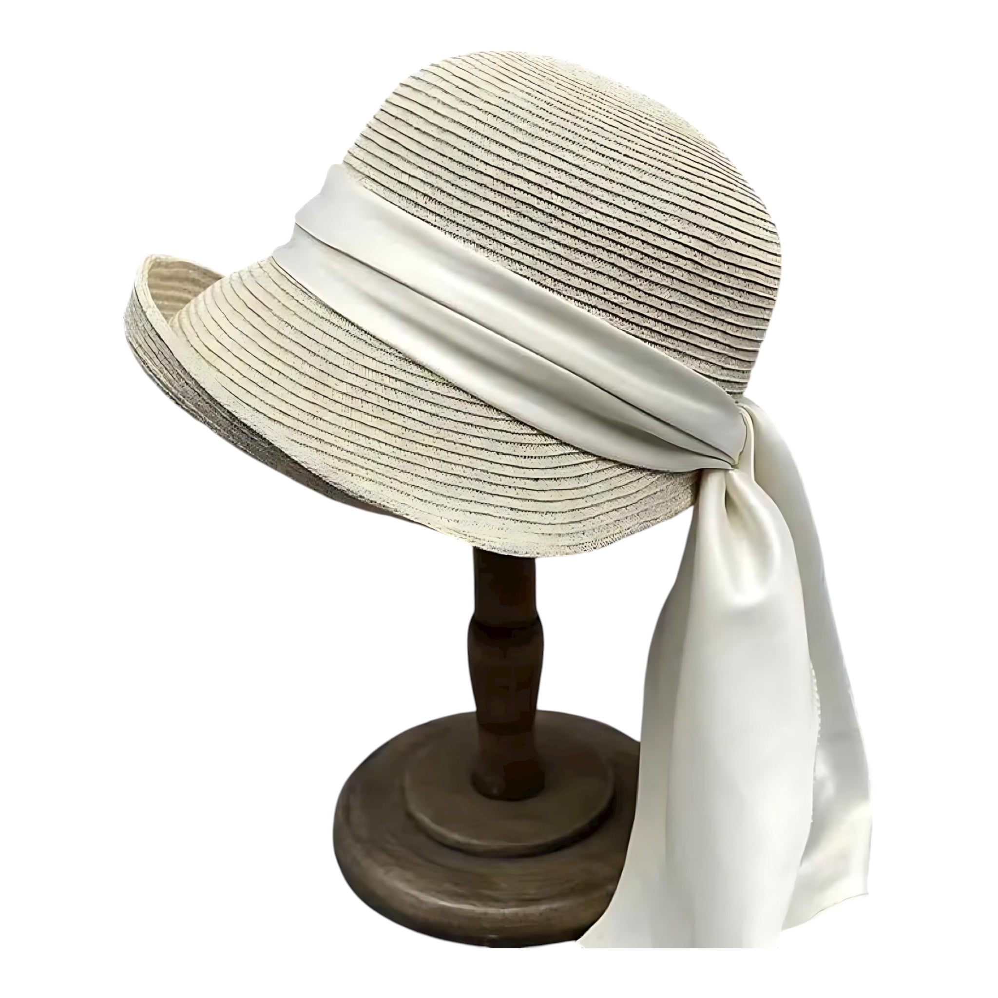 Japanese Ribbon Bucket Hat - Chic UV Protection for Women by Wave & Hang