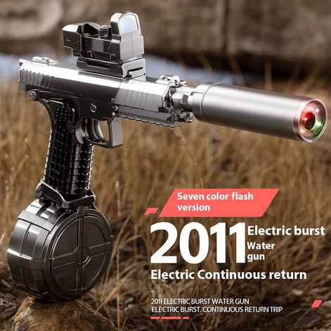 Electric Light-Up Water Gun – LED Rechargeable Battle Blaster by Wave & Hang