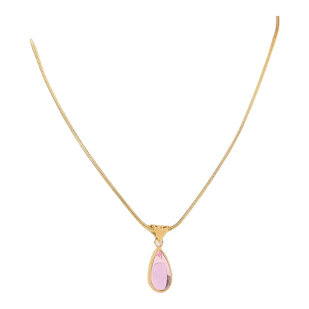 Blue Ocean Drop Necklace – Elegant Water Drop Pendant with Gold Chain | Ocean-Inspired Jewelry Gift for Women, Everyday & Special Occasions