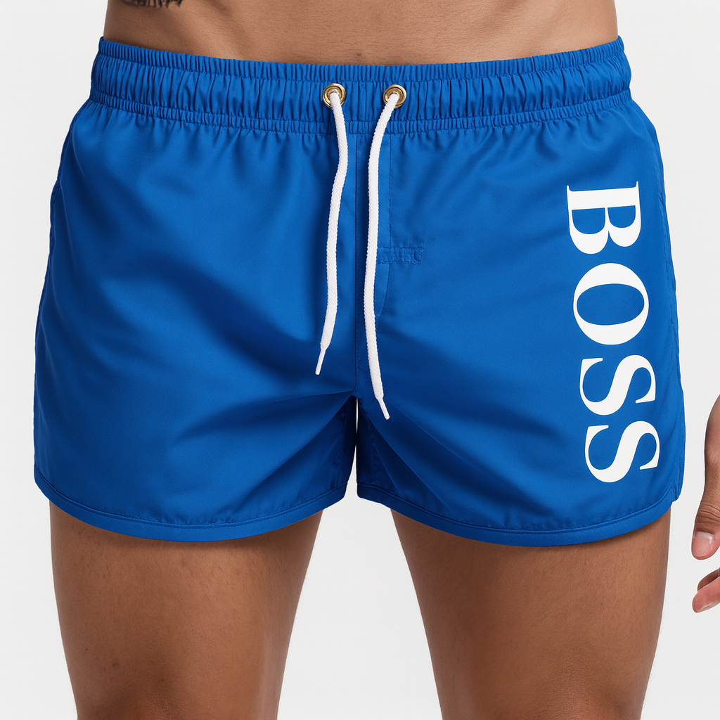 Men’s Multi-Color Beach Shorts – Stylish Polyester Swimwear by Wave & Hang