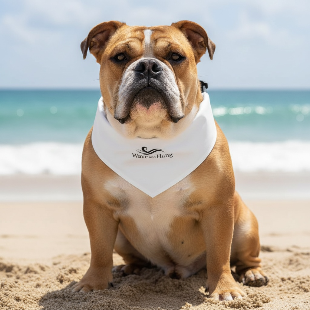 Wave and Hang Pet Bandana Collar | Adjustable, Chic Design