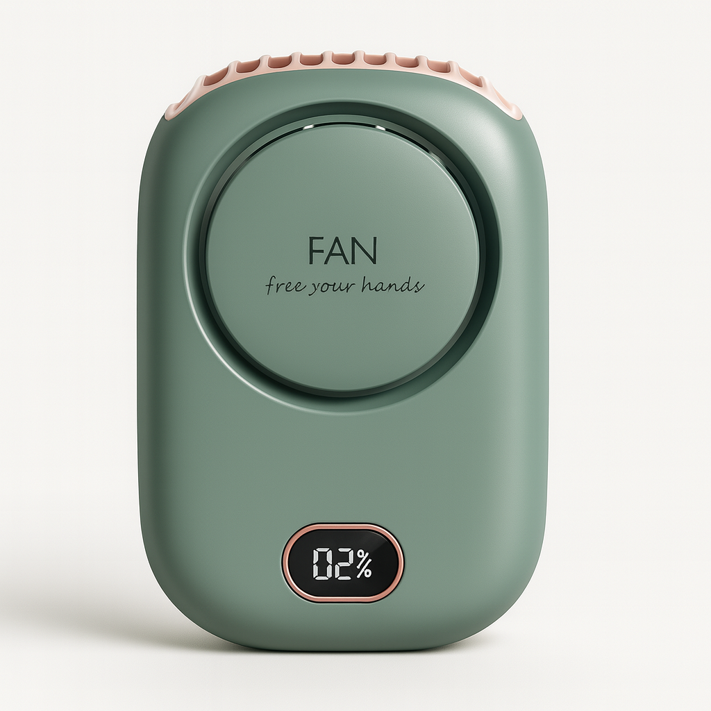 Portable Neck Fan USB Rechargeable Hands Free Mini Cooling Fan 135g Lightweight Ideal by Wave & Hang