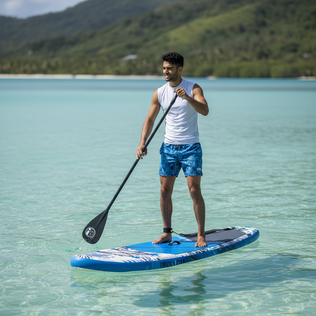 iBOARD Inflatable Paddle Board 11′×32″×6″ – Premium SUP with Accessories by Wave & Hang