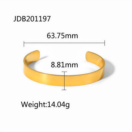 Vintage Stainless Steel Bracelet – Women’s Gold Bangle Jewelry