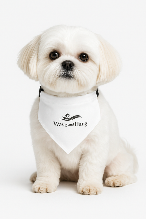 Wave and Hang Pet Bandana Collar | Adjustable Polyester Scarf by Wave & Hang