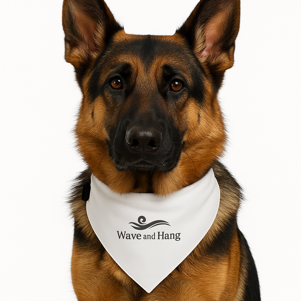 Wave and Hang Pet Bandana Collar | Adjustable Polyester Scarf by Wave & Hang