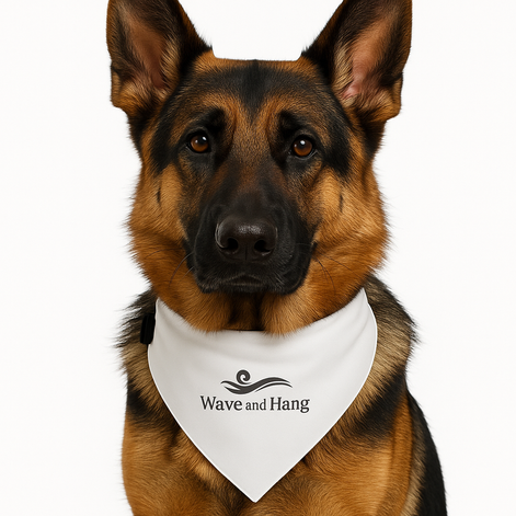 Wave and Hang Pet Bandana Collar | Adjustable Polyester Scarf by Wave & Hang