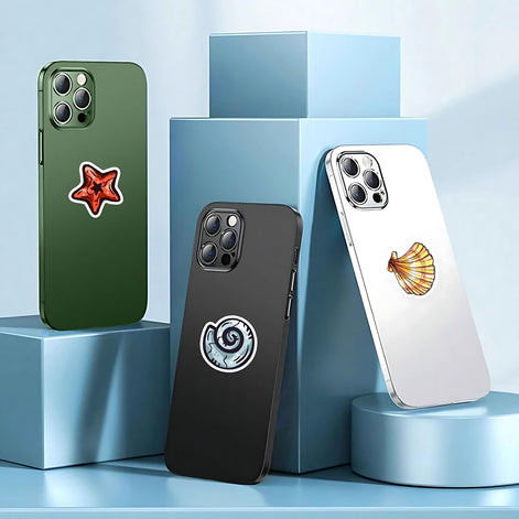 50 PCS Waterproof Ocean Shell Graffiti Stickers | Aesthetic Beach Waterproof Decals