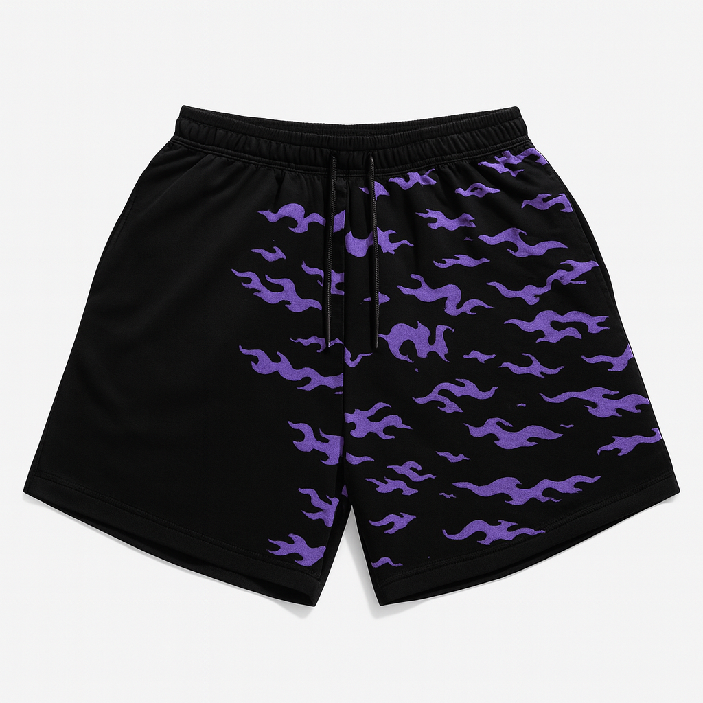 Anime Print Beach Shorts – Bold Style for Summer Fun! by Wave & Hang