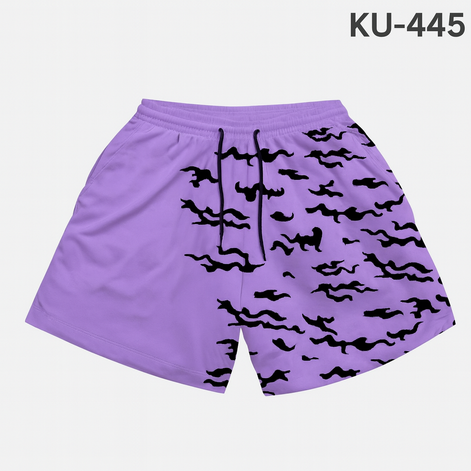 Anime Print Beach Shorts – Bold Style for Summer Fun! by Wave & Hang