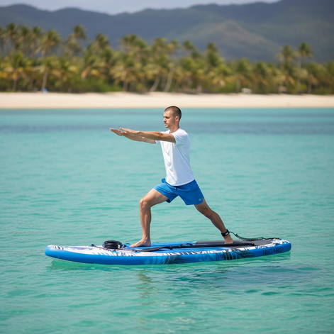 iBOARD Inflatable Paddle Board 11′×32″×6″ – Premium SUP with Accessories by Wave & Hang